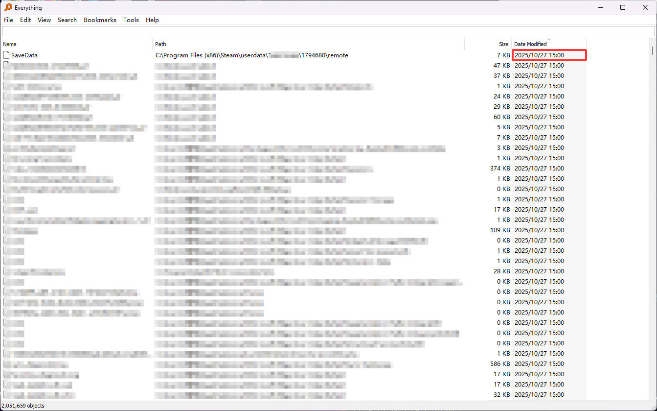 Everything by voidtools — search example